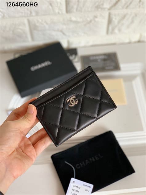 chanel men card holder|chanel small card holder price.